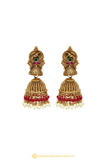 Gold Finished Earrings by PTJ